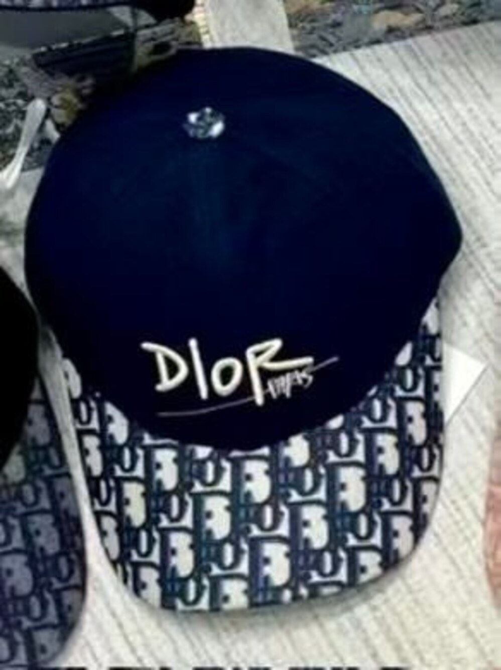 Dior Oblique Logo Cotton Baseball Cap